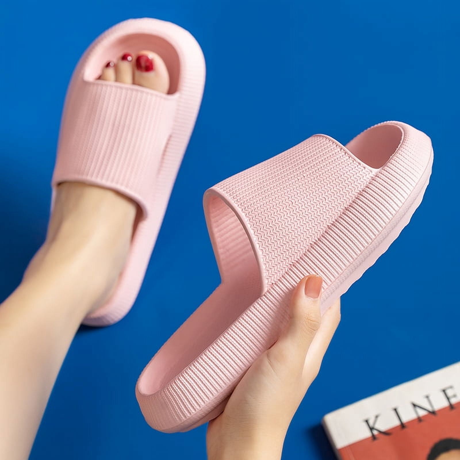 JACKSHIBO Women Men Quick Drying Slippers,Cloud Sandals, Pool Slides Shoes for Unisex Adults