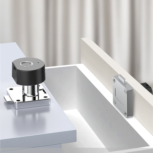 Teissuly Fingerprint Cabinet Lock, Smart Biometric Cabinet Lock, Keyless Hidden File Drawer Wardrobe Lock, Child Sureness Electric Fingerprint Lock Teissuly WER202312023590