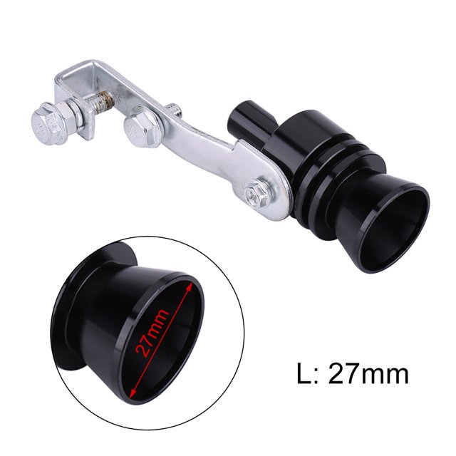 Silenciador de silbato de escape, silenciador de sonido de turbo de automóvil negro, silbato de simulador de sonido de turbo, silbato de escape automático, diseño exquisito