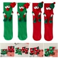 thumbnail image 2 of Children Christmas Party Decors Socks Novelty Festival Cartoon Big Eyes Hand Middle Tube Socks Hosiery Gift, 2 of 8