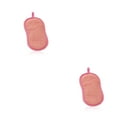 thumbnail image 2 of jesticaly Kitchen Scouring Pad Microfiber Cleaning Scrubber Bathroom Reusable Clean Sponge Hanging Absorbent Washing Scourer Pink 2Set, 2 of 6