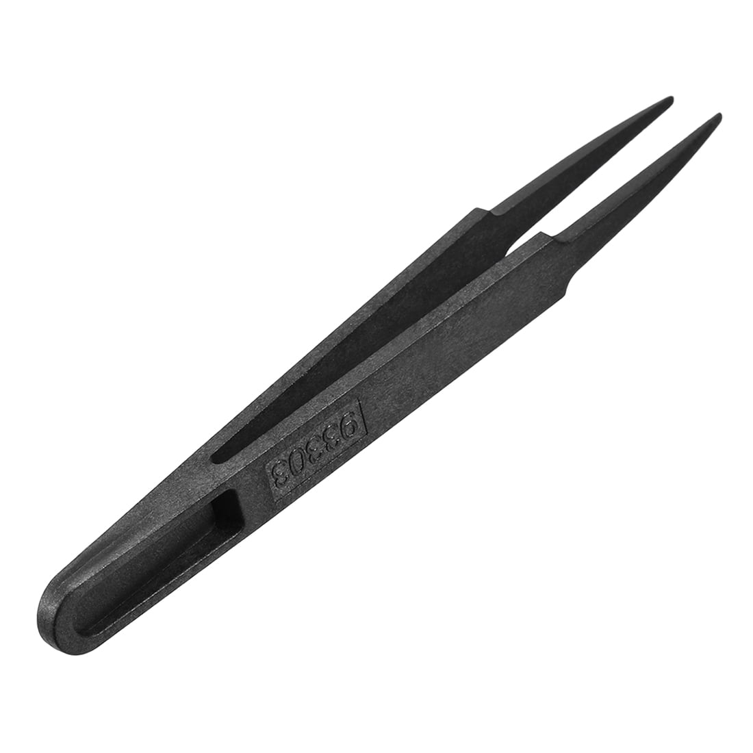 Black Plastic Fine Point Tip Antistatic Tweezers 4.7 Inch Length