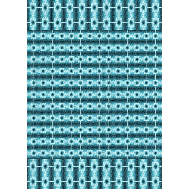 Ahgly Tapis Rectangulaire Lavable en Machine Intérieur Transitionnel Vert Cyan Foncé, 8 Pieds x 12 Pieds