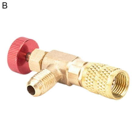 Valvola Di Controllo Flusso In Rame Per R410A, Adattatore Da 1/4 Maschio A 5/16 Femmina, Per Tubi Di Ricarica Refrigerante - 6