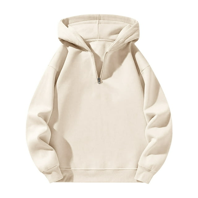 WZXFASHION Ladies' Casual Half Zipper Loose Sports Sweatshirt Spring Savings Clearance cable knit sweater