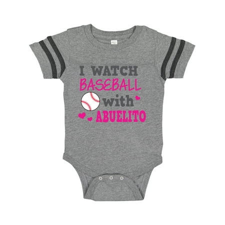 

Inktastic I Watch Baseball with My Abuelito Gift Baby Boy or Baby Girl Bodysuit