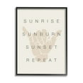 thumbnail image 2 of Stupell Industries Sunrise Sunburn Sunset Repeat Beach Phrase Shaka Hand Graphic Art White Framed Art Print Wall Art, 11x14, by Daphne Polselli, 2 of 5
