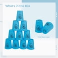thumbnail image 5 of 12pcs Sports Stacking Cups, Fast Paced Fun Game for Challenge Competition, Speed Training Game, Travel Party Gift for Kids and Adults, Blue, 5 of 5