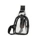 thumbnail image 2 of Mochila transparente de PVC Strade Fareast Limited tipo bandolera para el hombro con bolsillo en el pecho Negro, 2 of 8