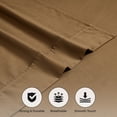 thumbnail image 4 of Superior 5-Piece 600 Thread Count Cotton Blend Deep Pocket Sheet Set, Split King, Taupe, 4 of 4