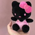 thumbnail image 2 of Llavero de peluche de Hello Kitty de piel negra kawaii, bonita mochila de dibujos animados de niña KTM, decoración para colgar, regalo de Navidad, A5, A5, 2 of 5