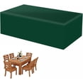 thumbnail image 1 of Laklulu Funda para Muebles de Jardín, Tela Oxford 210D, Funda de Protección Anti-UV, Impermeable Anti-Viento Lluvia, Funda Rectangular para Muebles de Mesa Sofá - Verde 210*140*70cm, 1 of 5