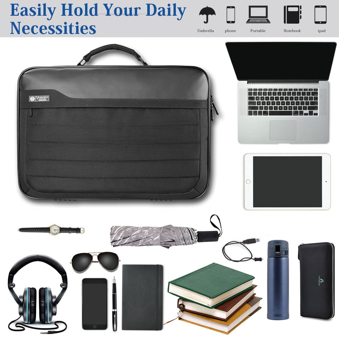 Laptop Messenger Bag 11.6 12 13 Inch Waterproof Shoulder Bag Travel Briefcase School Bag for Men