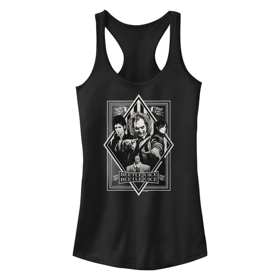 Junior's Beetlejuice Beetlejuice Team Poster Racerback Tank Top