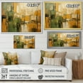 thumbnail image 4 of Designart "Wild Essence Collage in Green Beige I" Abstract Framed Wall Art Decor - Modern Green Tachisme Entryway Framed Wall Art, 4 of 6