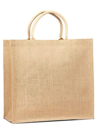 16" x 17" x 8" Natural Burlap Shopping Bag Large Jute Grocery Tote Bag Sack 