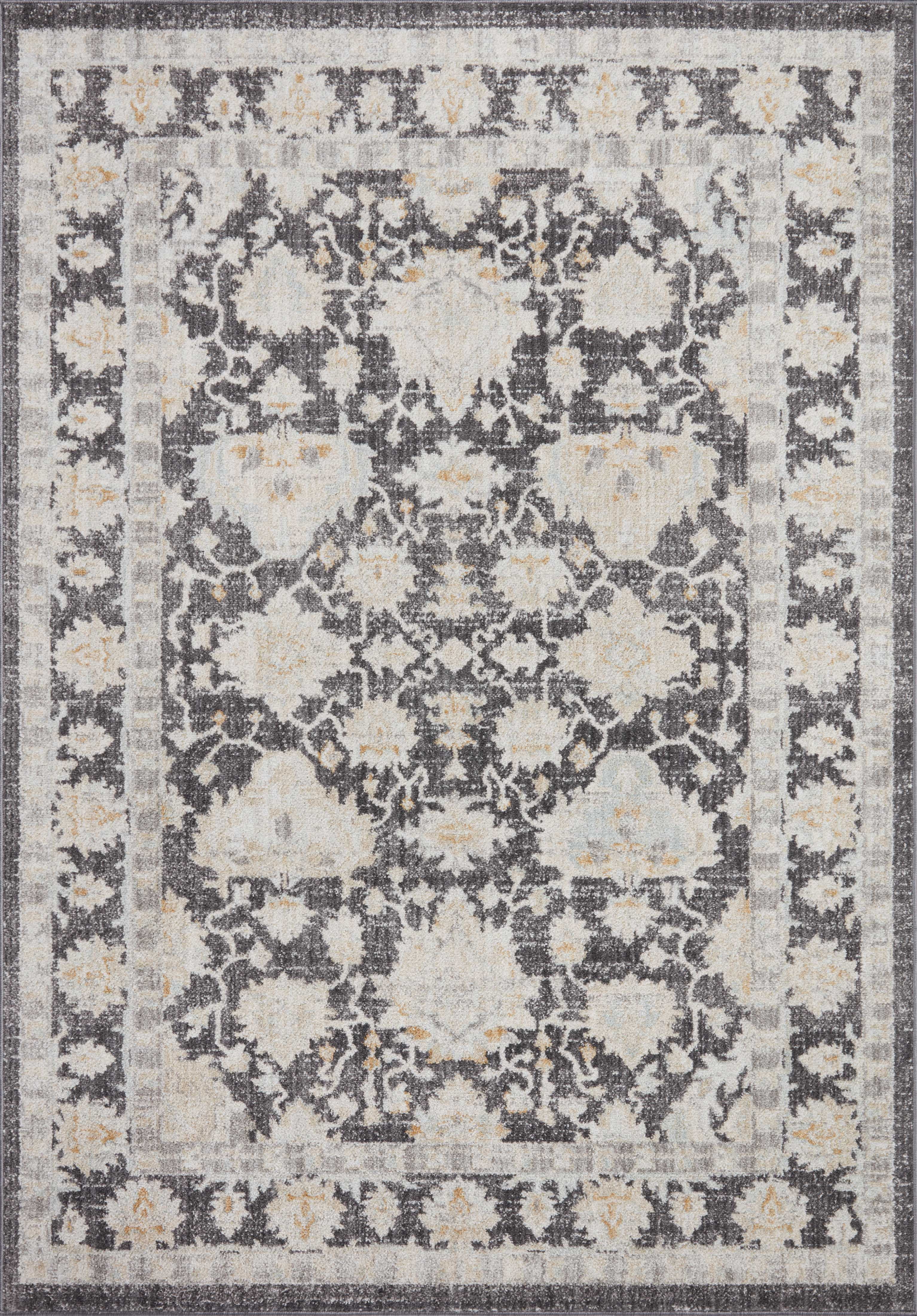 Loloi Monroe Charcoal / Natural 5'-3" x 7'-9" Area Rug