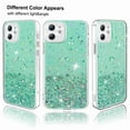 thumbnail image 2 of Dteck Glitter Case For iPhone 12 Pro / 12 6.1" for Women Girls - Bling Shiny Sparkling Girls Phone Case Protective Soft TPU Cover, Green, 2 of 7