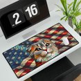 thumbnail image 3 of Patriotic Scottish Fold Stained Glass Portrait American Flag Desk Mat Full Keyboard Mouse Pad Cat Lover Kitten Owner Gifts Large Mousepad - 01010, 3 of 5