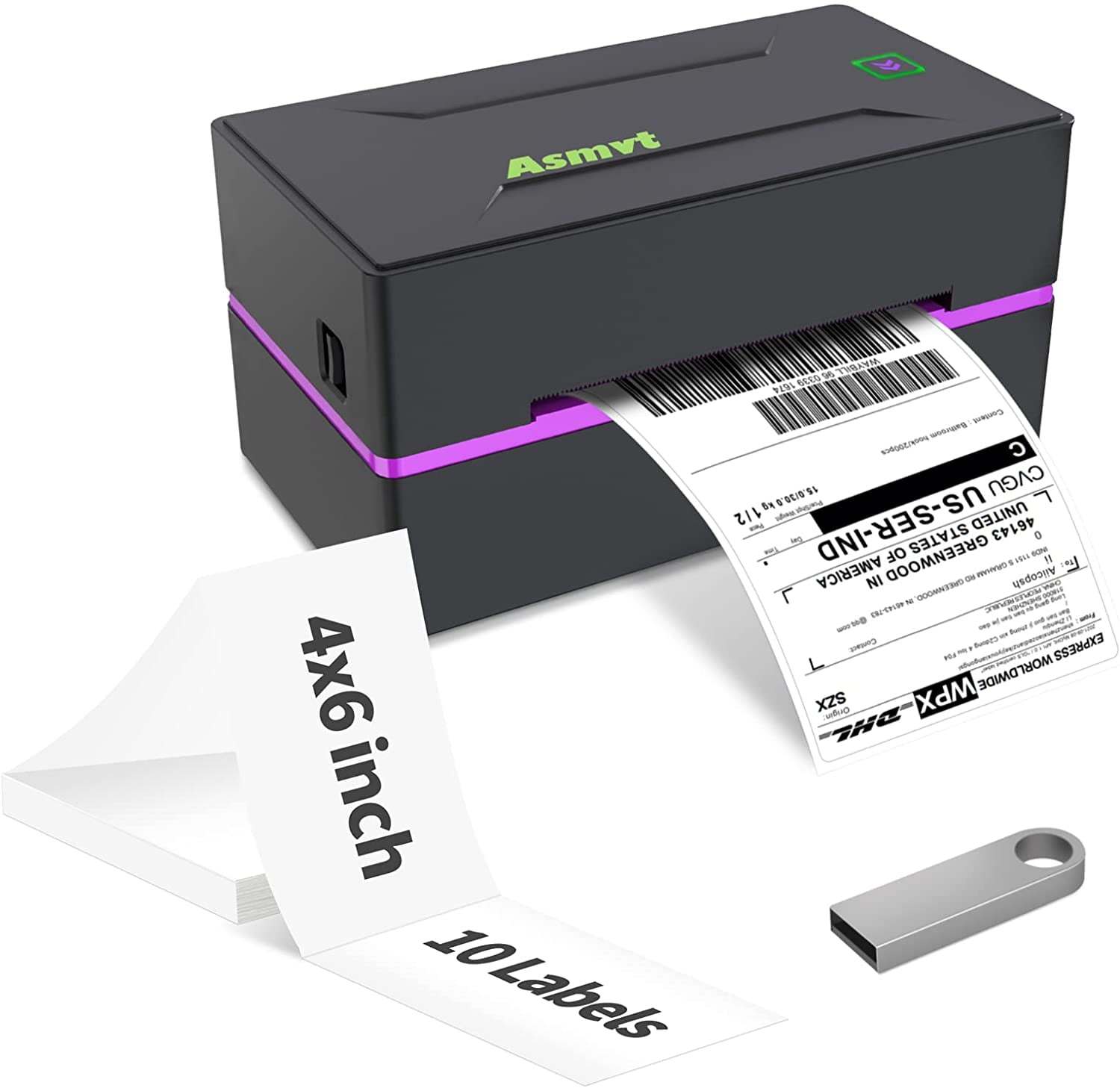 SKYSONIC Thermal Label Printer-Shipping Label Printer,150mm/s 4x6 Desktop Label Printer for Shipping Packages, Small Business, USPS, FedEx, Shopify, ...