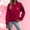 Red, variant on Women's Fashionable Printed Crew Neck Hoodie Half Hoodies Women Fall Womens Sweater Light Hoodies Ladies Color Sweater Women Drop Shoulder Sweatshirt Lady Pants Suits Dressy Sweatshirts for Women 4x