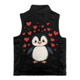 thumbnail image 2 of Psesaysky Warm Kids Zip up Vest for Winter Fall, Polyester with Pocket Kid Outerwear Vest, Penguin Red Hearts, 2 of 9