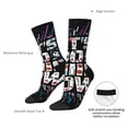thumbnail image 4 of Cauagu Geometric Sports Energetic Burst Print Crew Socks for Women and Men,Adult Athletic Running Socks 1-Pair Sports Socks Work Gear Socks with Moisture Wicking, 4 of 6