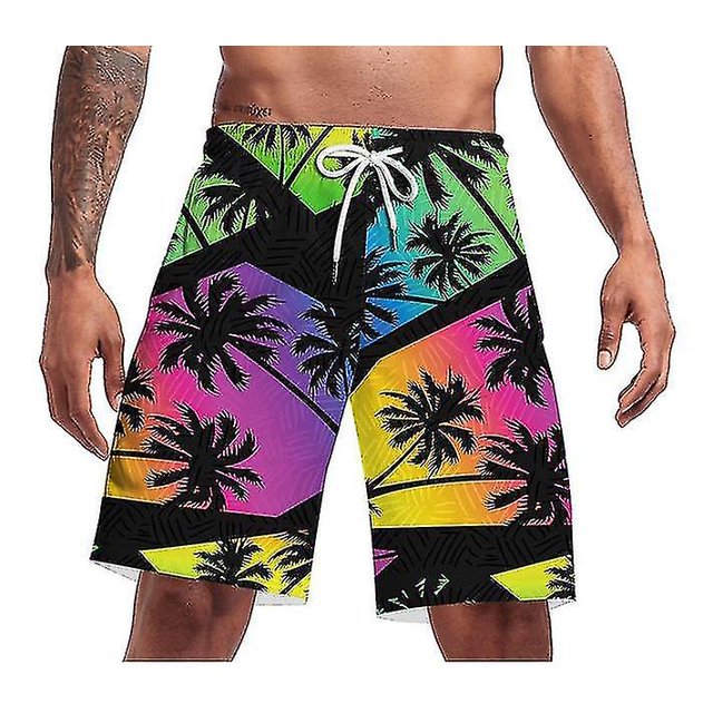 New Seaside Brand Beach Shorts Coconut Tree Creative 3d Digital Printing Beach Pants For Men