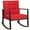 Red, variant on Barara King Rocking Chairs Outdoor, Patio Rattan Rocker Outdoor Glider Rocking Chair Cushion Lawn-Red, Patio Rocking Chairs