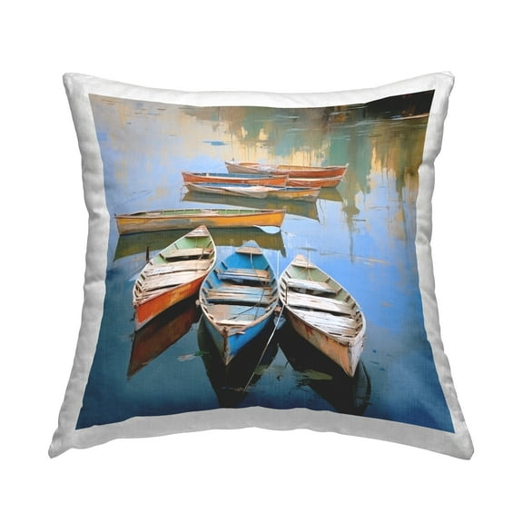 Stupell Industries Modern Canoes Scenery Decorative Printed Throw Pillow, 18 x 18
