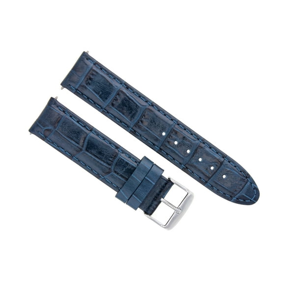 18MM LEATHER WATCH STRAP BAND FOR OMEGA SEAMASTER SPEEDMASTER MOON WATCH BLUE