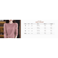thumbnail image 3 of lcziwo Womens Knitted Long Sleeve Sweater Warm Crewneck Solid Color Merino Wool Sweaters Fall Winter Casual Soft Undershirts Pink,L, 3 of 7