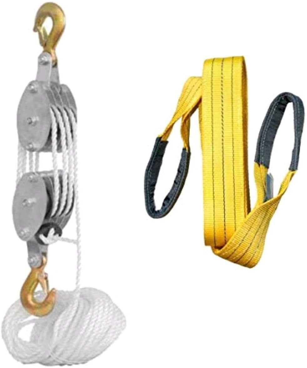 Super Handy Heavy Duty 4 000 LB Capacity Poly Rope Hoist Chich002 for sale online 
