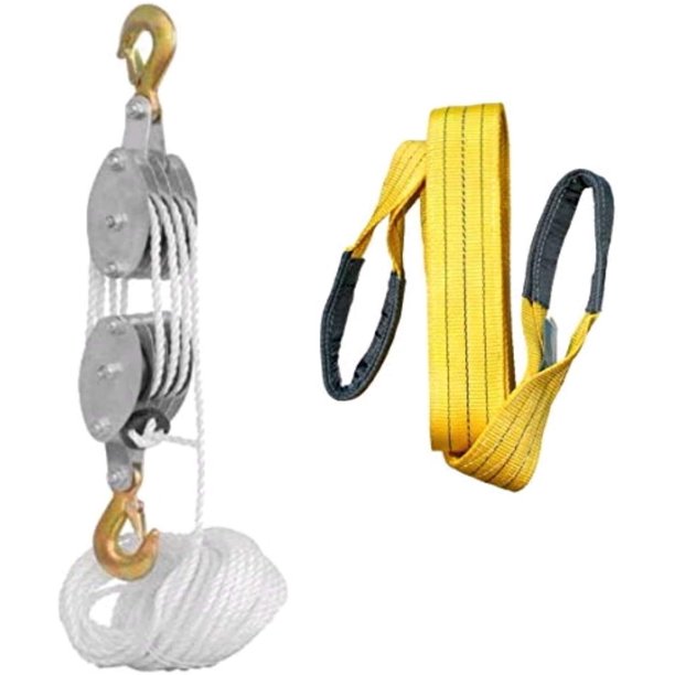 Heavy Duty Rope Hoist 4,000 Pound, 2 Ton Capacity, Rust Proof Plus 6