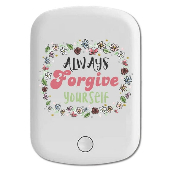 DistinctInk Magnetic Battery Pack, 5000 mAh Wireless Portable Charger with USB-C Cable, Compatible with MagSafe iPhone 14 / 13 / 12 Series - Always Forgive Yourself