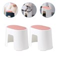 thumbnail image 4 of 2pcs Plastic Foot Stool Toilet Stepping Stool Bathroom Stool Nonslip Step Stool, 4 of 8