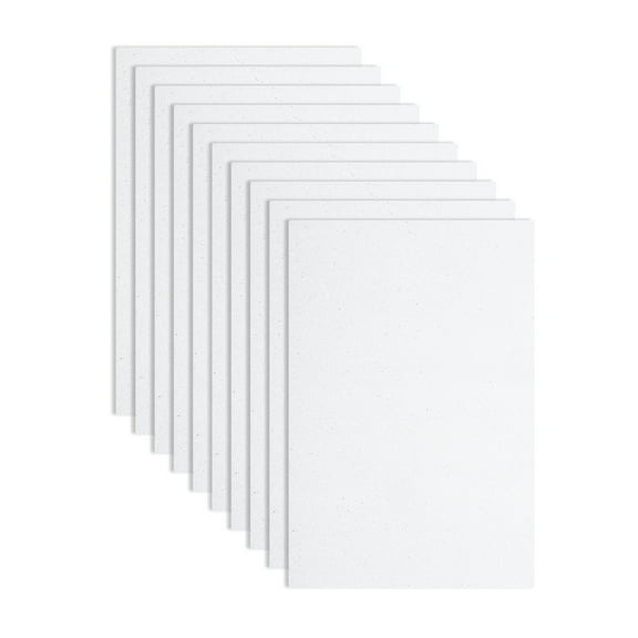 10 Pack White Glitters Foam Sheets, 8 x 12 Inch Self-Adhesive Sparkle EVA Foam Sheets for Crafting(1.5mm Thick)