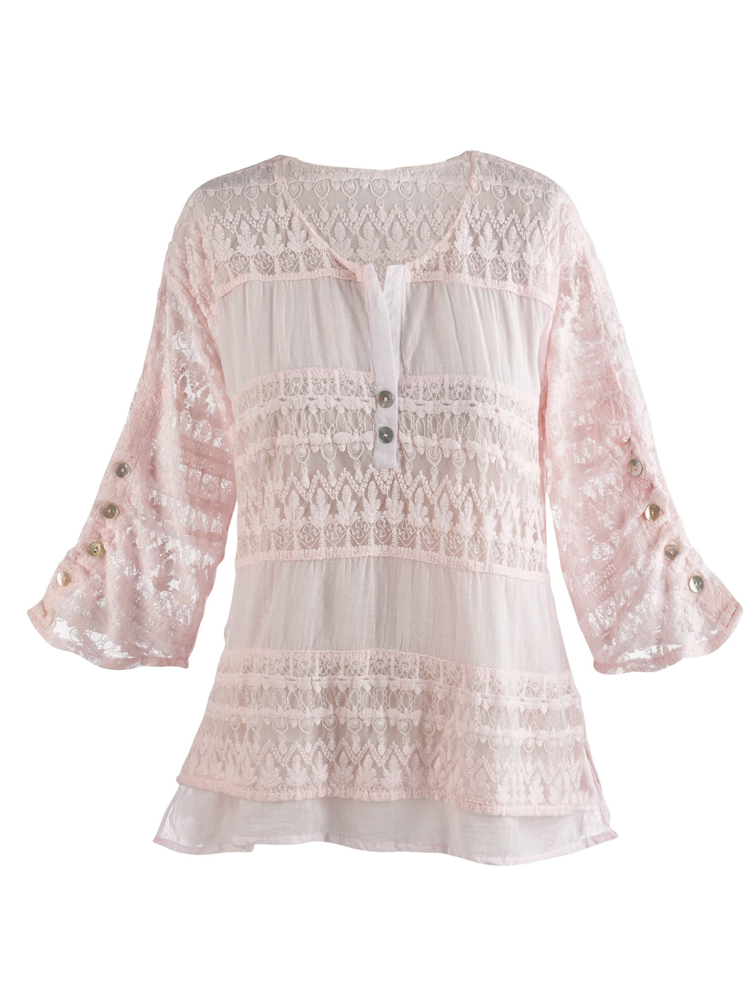 ASHWOOD - Ashwood/Cotton Connection Women's Tunic Top - Textured Lacey ...