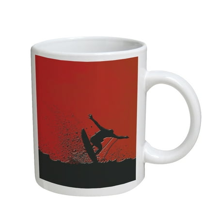 

KuzmarK Coffee Cup Mug 11 Ounce - Surf the Waves