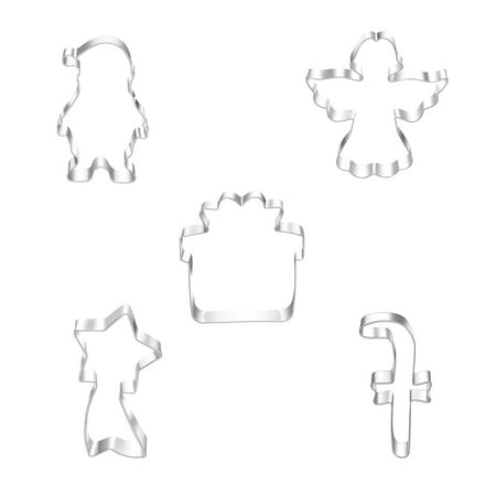 

5 Pcs Pastry Tool Cookie Cutter Stainless Steel Christmas Theme Deer Gift Shape