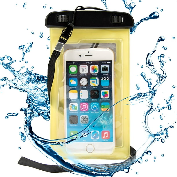 Waterproof Case Smartphone Dry Pouch (Yellow) w/ Neck Lanyard