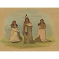 thumbnail image 2 of Catlin, George 18x15 Black Ornate Wood Framed with Double Matting Museum Art Print Titled - Puncah Indians, 1861, 2 of 4