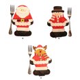 thumbnail image 4 of Kearding Bolsa de cubiertos de bolsillo de Navidad Muñeco de nieve Papá Noel Bolsas de soporte de vajilla encantadoras Accesorios de de Alce, 4 of 6