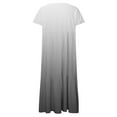 thumbnail image 5 of Edvintorg Casual Summer Dresses For Women Printed Pleated V-Neck Short Sleeve Looes Long Maxi Dress Vacation Dress For Women On Clearance, 5 of 5