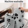 thumbnail image 5 of Paw Prints and Bones Bathroom Rugs Mat,Non Slip Microfiber Bathroom Rug,Rubber Backing,Soft Bathroom Mats for Bathroom Floor,Tub and Shower,47x17in(120x43cm), 5 of 5