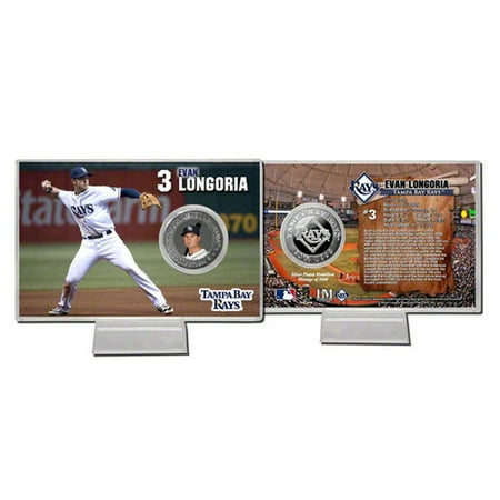MLB - Evan Longoria Tampa Bay Rays Silver Coin Card