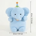 thumbnail image 3 of Crochet Stuffed Animal Elephant Stuffed Animal | Blue Stuffed Elephant Plush | Baby Stuffed Animal Birthday Gift 1 Pack, 3 of 6