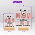 thumbnail image 5 of I'm a Bull Terrier Mom and a Registered Nurse Nothing Scares Me Acrylic Plaque Sign Ashwood Base Bully Dog Lovers Gifts Idea Home Desk Decor - 00002, 5 of 5