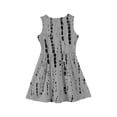 thumbnail image 4 of CCRFTGI Dresses for Kids Girls Size 7 Mini Gray Striped Dress Party Cute Sleeveless Girls Clothes 2026 Summer Stylish Casual Beach Fancy Dresses Gray 5-6 Years, 4 of 4