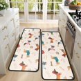 thumbnail image 4 of Kitchen Rugs Sets Of 2,Dachshund Anti Fatigue Kitchen Mat Rugs Non Slip Washable,Decorative Kitchen Floor Mats for Kitchen,Sink,Laundry,17"x47"+17"x47", 4 of 5